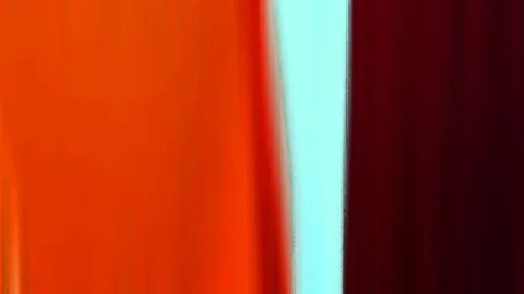 Vertikal verwischte Farbstreifen: links Orange, in der Mitte helles Türkis, rechts Dunkelrot.