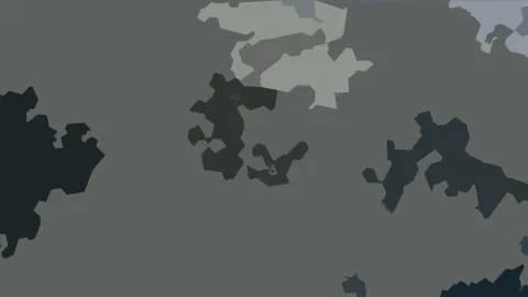 Dunkle und helle graue Flächen mit gezackten Rändern auf mittelgrauem Hintergrund.