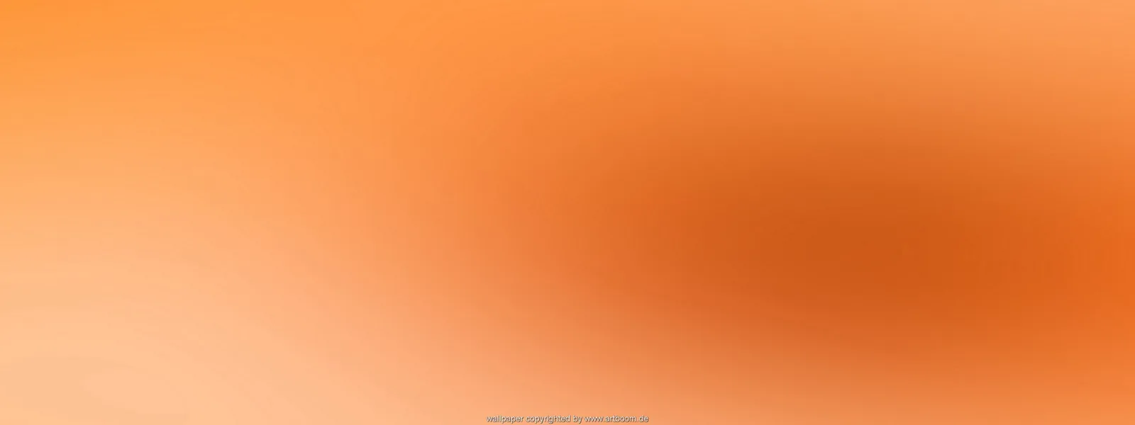 Weicher Farbverlauf in Orange und Apricot, rechts eine dunklere, rötlich-orange Verdichtung, links unten heller bis cremefarben.