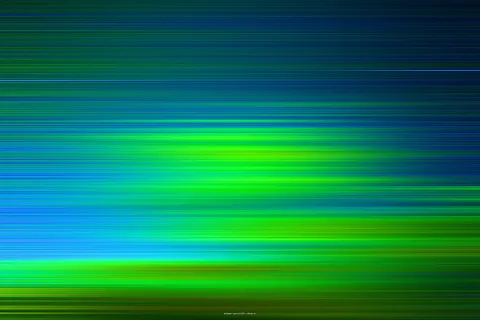 Horizontal verlaufende, verwischte Streifen in Blau und Grün, die von Dunkelblau oben zu leuchtendem Hellgrün und Türkis unten übergehen