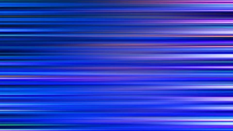 Abstrakte Komposition aus horizontalen, unscharf verlaufenden Streifen in Blau, Violett und Weiß mit vereinzelten rosa und grünlichen Akzenten.