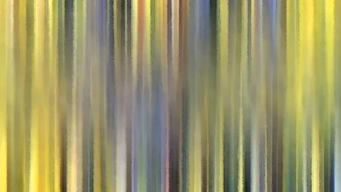 Abstraktes Bild aus vertikalen, unscharfen Streifen in Gelb, Olivgrün, Blaugrau und Grau, dicht nebeneinander.