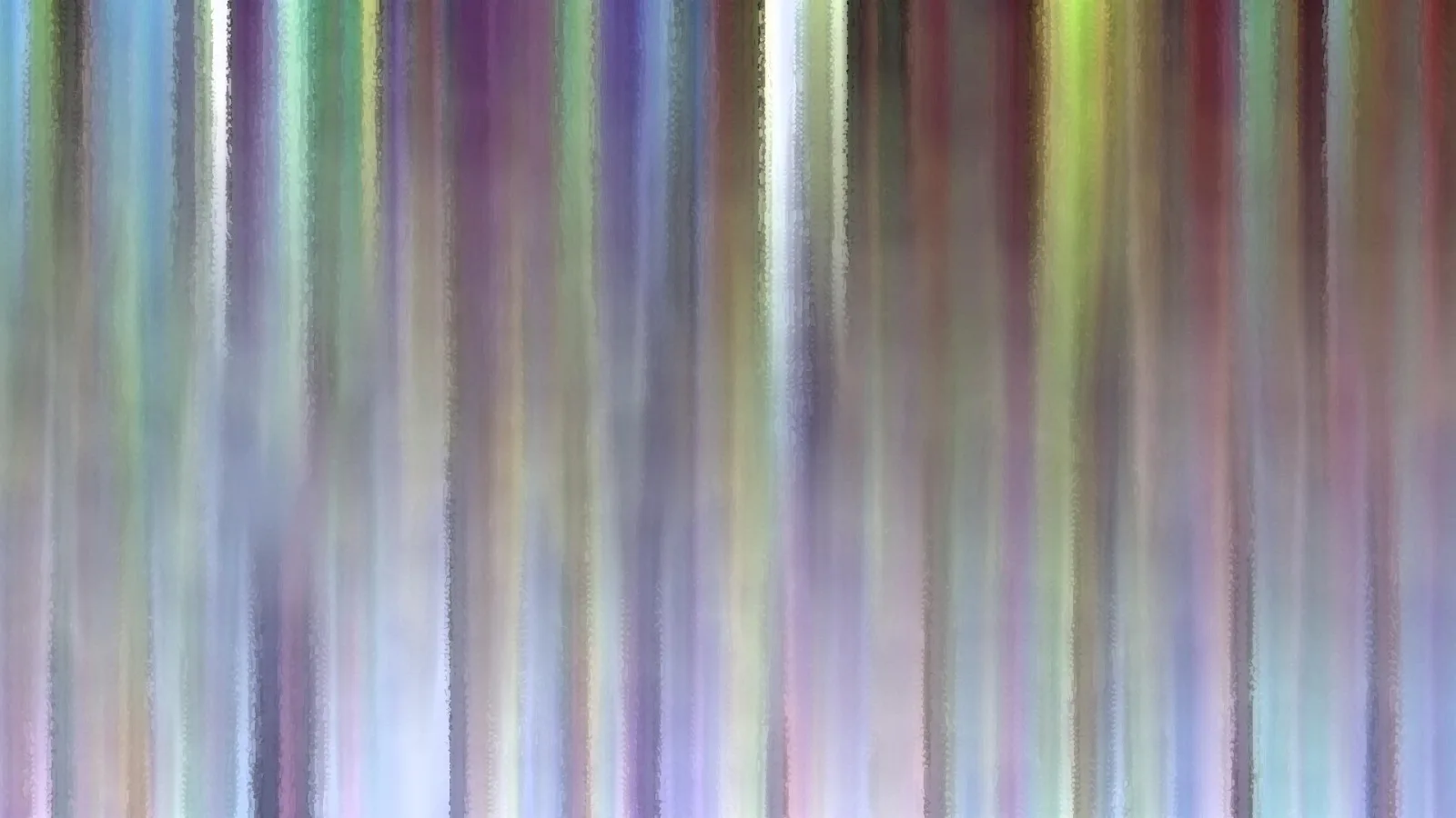 Vertikale, verwischte Streifen in Pastelltönen von Violett, Grün, Blau und Rosa.