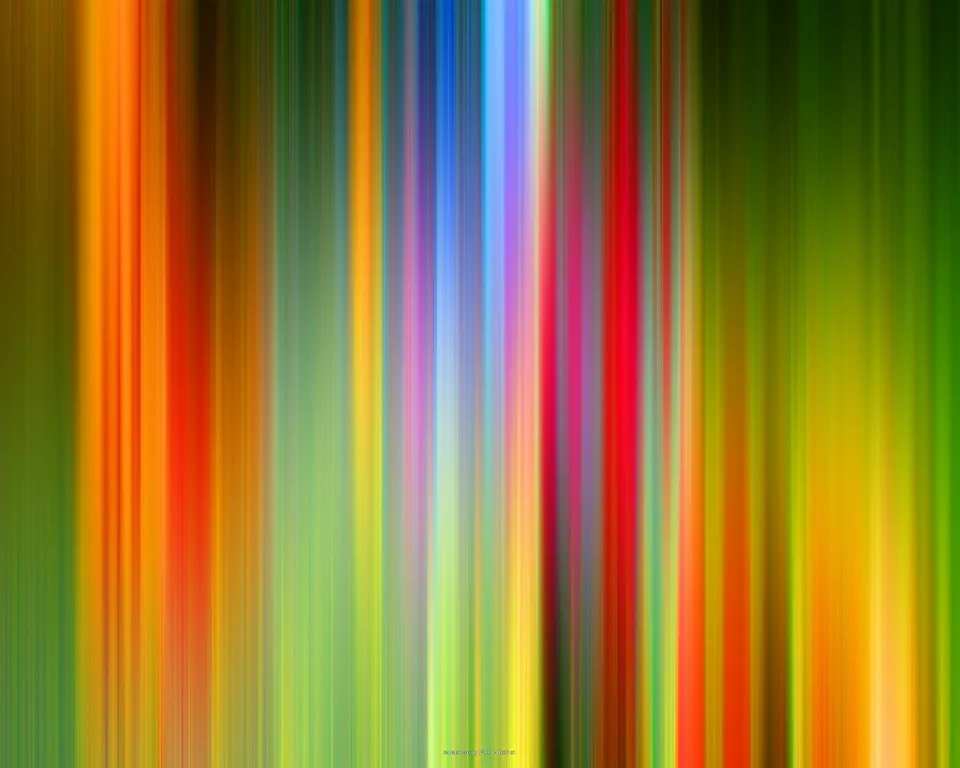 Abstrakte vertikale Streifen in Orange, Rot, Blau, Grün und Gelb, weich verwischt und nebeneinander angeordnet.