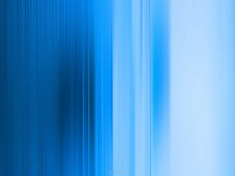 Abstrakte Komposition aus vertikalen blauen Streifen, die von dunklem Blau links zu hellem Blau rechts verlaufen.