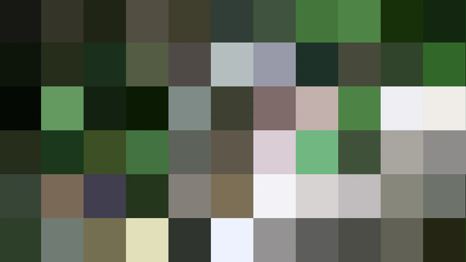Quadratisches Pixelraster in grünen, grauen und weißen Tönen