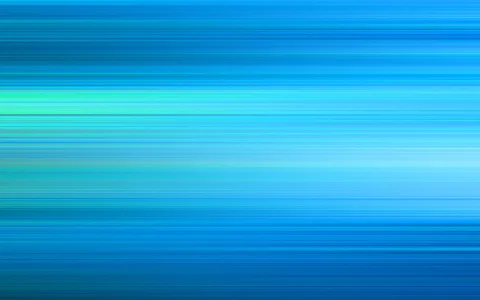 Horizontale, weich verlaufende blaue Streifen, in der Mitte heller und mit grünlichem Schimmer.