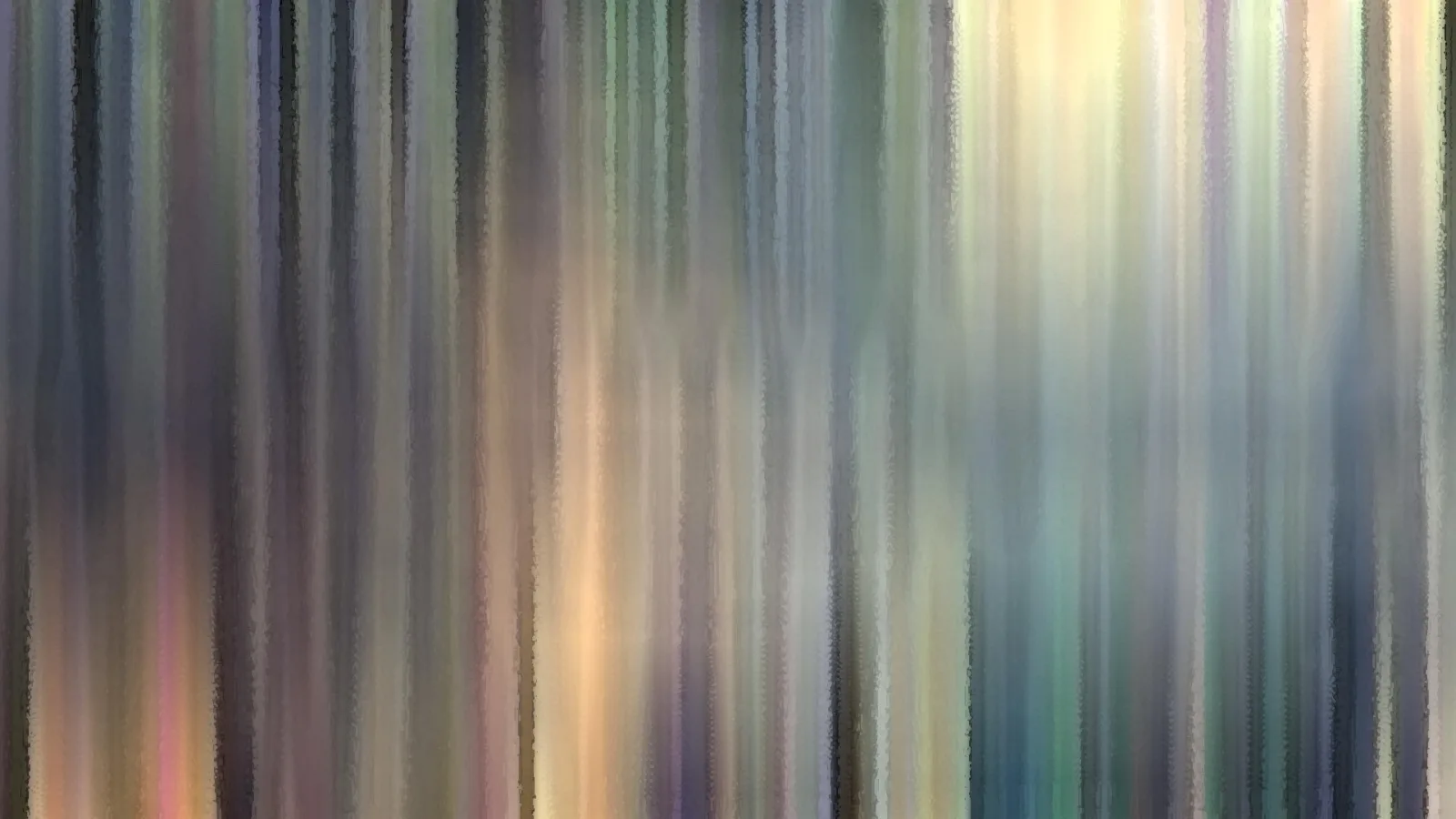 Abstrakte senkrechte Streifen in Grün, Blau, Beige und Grau mit gemalt wirkender Textur