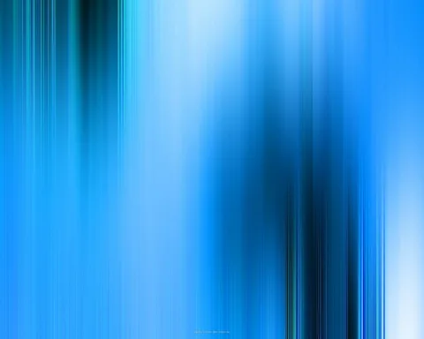 Abstrakte Komposition aus blauen Farbverläufen mit vertikalen Streifen, die von hellem Türkis über Mittelblau bis zu dunklem Marineblau reichen.