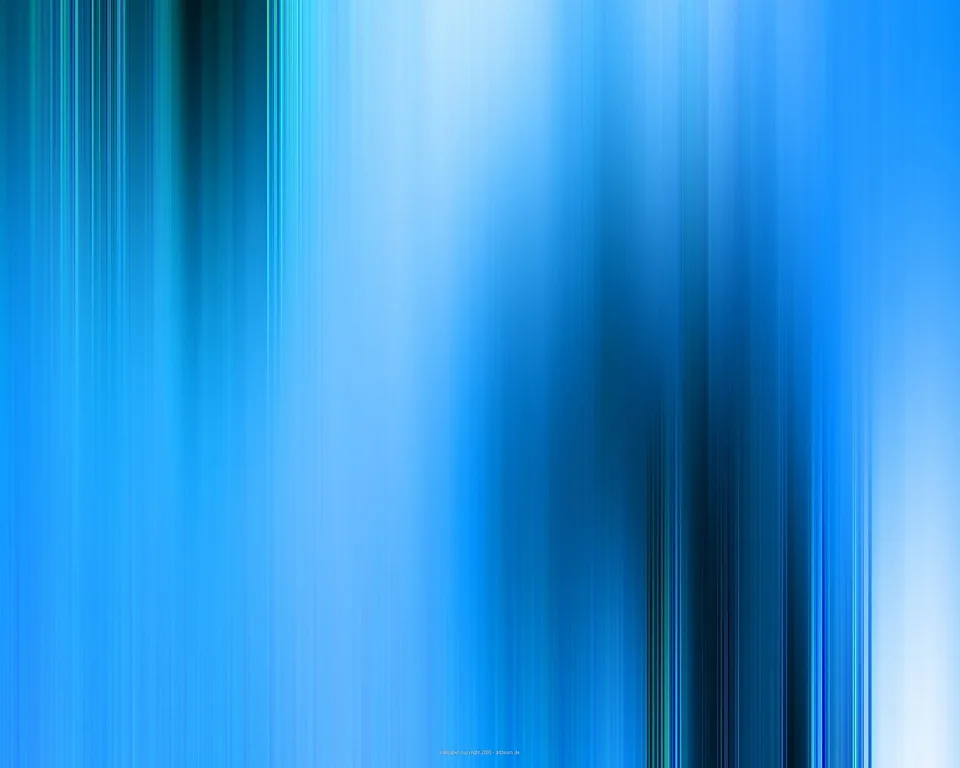 Abstrakte Komposition aus blauen Farbverläufen mit vertikalen Streifen, die von hellem Türkis über Mittelblau bis zu dunklem Marineblau reichen.
