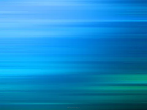 Abstrakter Verlauf aus horizontalen, verwischten Streifen in Blau und Türkis, oben heller, unten dunkler und grünlich.