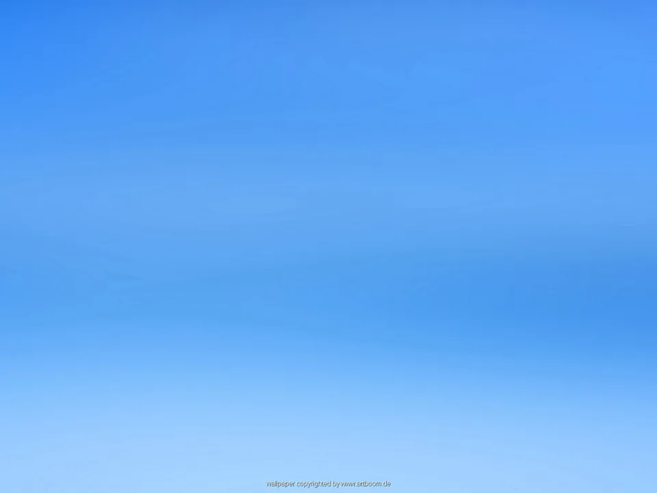 Gleichmäßiger Farbverlauf von kräftigem Blau oben zu hellem Hellblau unten, mit feinen horizontalen Schlieren.