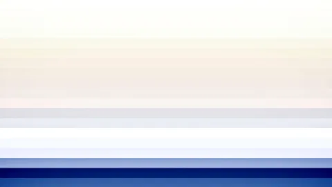 Abstraktes Bild aus horizontalen Streifen: oben cremefarben und hellgelb, nach unten in Weiß, Grau und Blau übergehend, am unteren Rand dunkelblau.