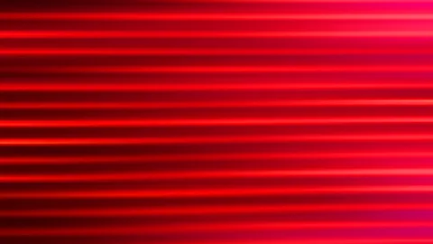 Abstrakter Hintergrund mit vielen waagerechten roten Lichtstreifen, die nach rechts oben heller werden und zum dunklen linken Rand auslaufen.