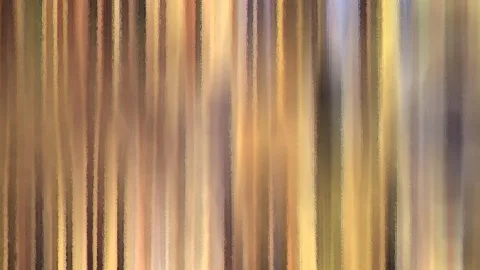 Abstraktes Bild aus vertikalen, weich verwischten Streifen in Gold, Braun, Beige und Grau.