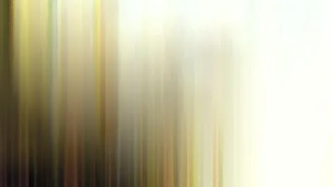 Abstrakte Komposition aus senkrechten, verwischten Streifen in Olivgrün, Gelb, Beige und Grau, die nach rechts in helles Weiß übergehen.