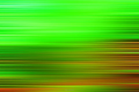Abstrakte horizontale Streifen in Grün, Gelbgrün und Orange, die von links nach rechts verwischen, unten rötlich-braun.