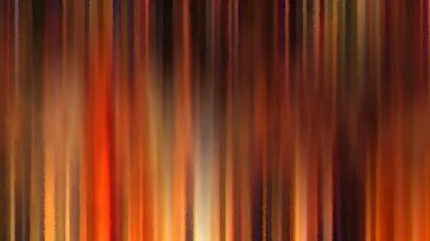 Abstrakte senkrechte Streifen in Orange, Rot und Dunkelbraun, unten in der Mitte ein heller, fast weißer Lichtfleck.