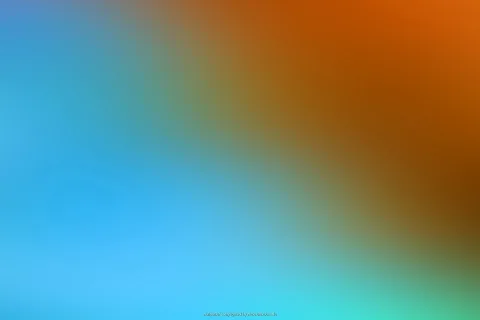 Weicher Farbverlauf von Blau links über Orange oben rechts bis Türkis am unteren Rand, ohne erkennbares Motiv.