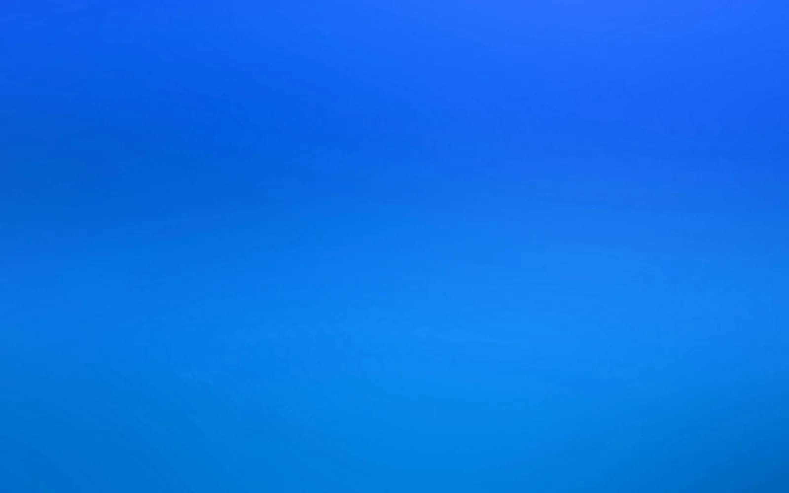 Flächiger Farbverlauf von dunklem Blau oben zu hellerem Blau unten, mit sanften horizontalen Schlieren.