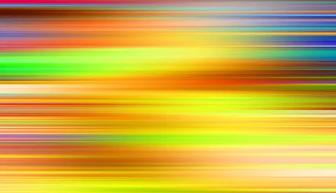 Horizontale, verwischte Farbstreifen in Gelb, Orange, Grün und Blau.