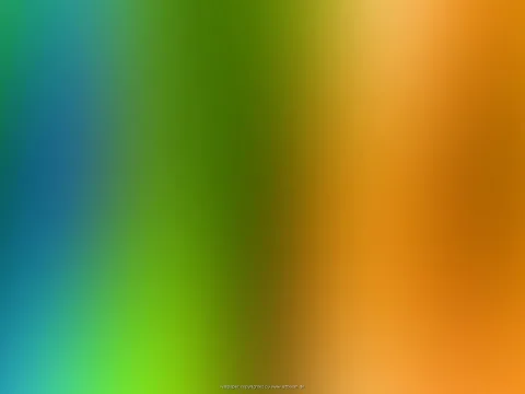 Unscharfer Farbverlauf von türkisem Blau über Grün bis zu Orange und Gelb, mit vertikalen Übergängen von links nach rechts.