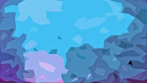 Abstraktes Muster aus blauen, violetten und rosa Facetten mit kantigen, polygonalen Formen über die ganze Fläche.