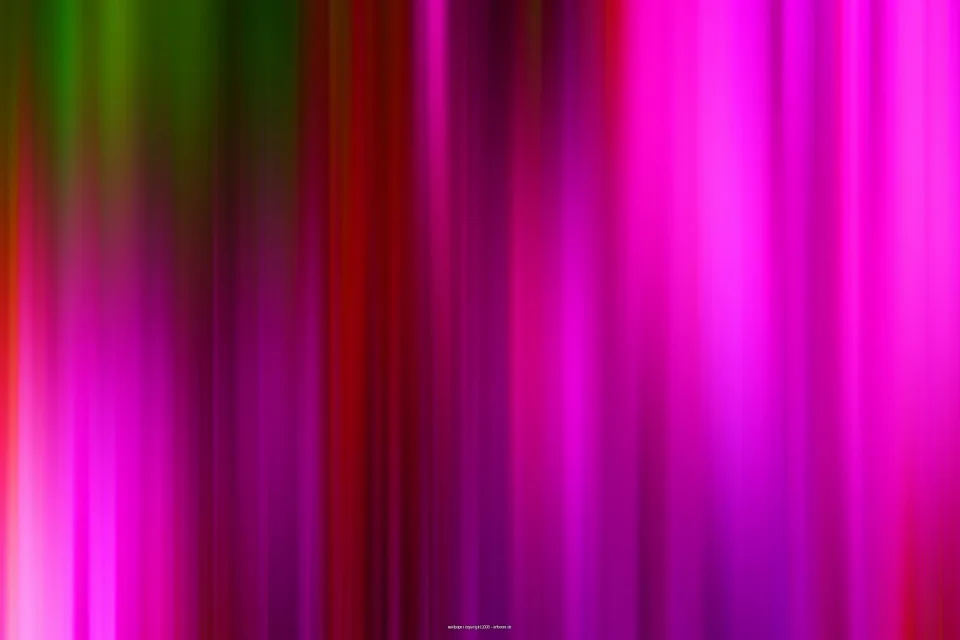 Abstrakter Hintergrund aus senkrechten, unscharfen Streifen in Magenta, Pink, Rot und Grün, rechts am intensivsten leuchtend.