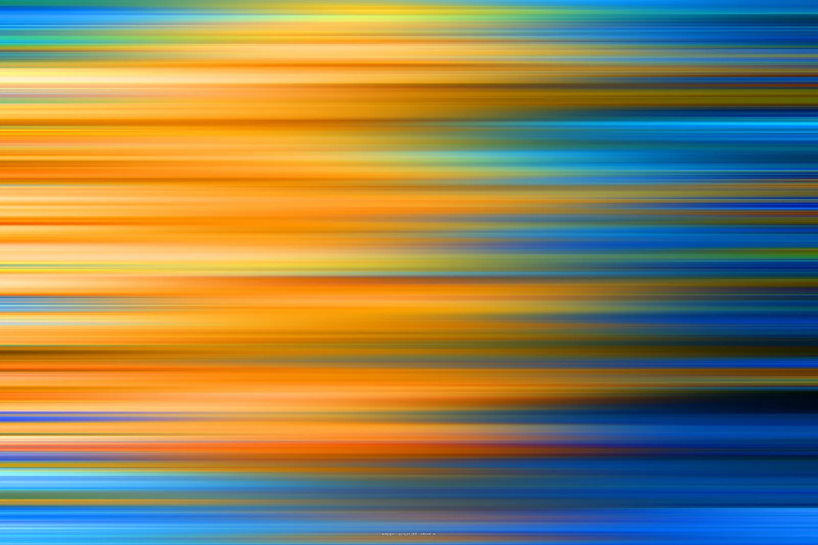 Horizontal verwischte Streifen in Orange, Gelb und Blau, die sich über die gesamte Bildfläche ziehen.