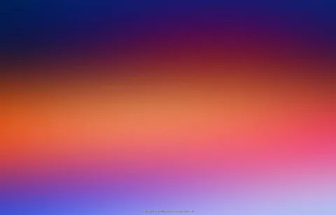 Unscharfer Farbverlauf von dunklem Blau oben über Orange und Pink in der Mitte bis zu hellem Lavendel unten