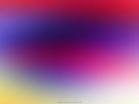 Unscharfer Farbverlauf von Rot oben über Violett und Magenta bis zu Gelb und Weiß unten, mit einer dunkleren violetten Mitte.