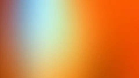 Unscharfer Farbverlauf von Hellblau und Mintgrün über Gelb bis zu kräftigem Orange, Übergänge von links nach rechts.