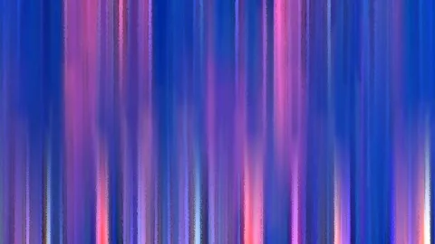 Abstrakte Komposition aus senkrechten, weich verlaufenden Streifen in Blau, Violett und Pink mit helleren Lichtstreifen am unteren Rand.