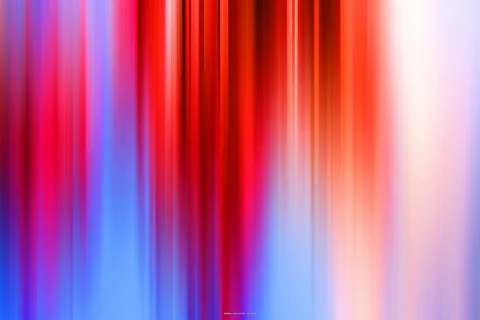 Abstrakte vertikale Streifen in Rot, Magenta, Blau und Orange, weich verwischt, nach rechts heller werdend.