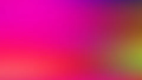 Weicher Farbverlauf von Magenta und Pink links über Rot bis zu Gelbgrün und dunklem Violett rechts oben.