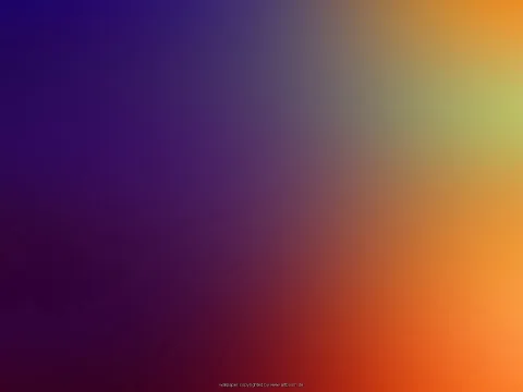 Weicher Farbverlauf von Dunkelblau und Violett links oben zu Orange und Gelbgrün rechts oben und Rotorange rechts unten