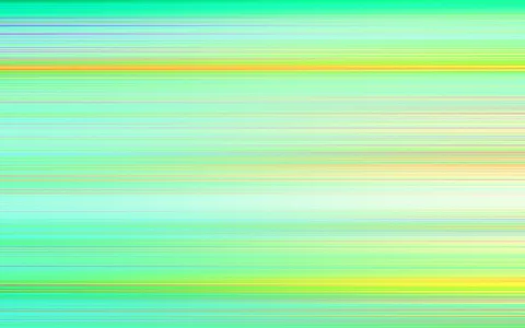 Abstraktes Bild aus feinen, horizontalen Streifen in Mintgrün, Cyan, Gelb und vereinzelt Orange, die von oben nach unten ineinander übergehen.