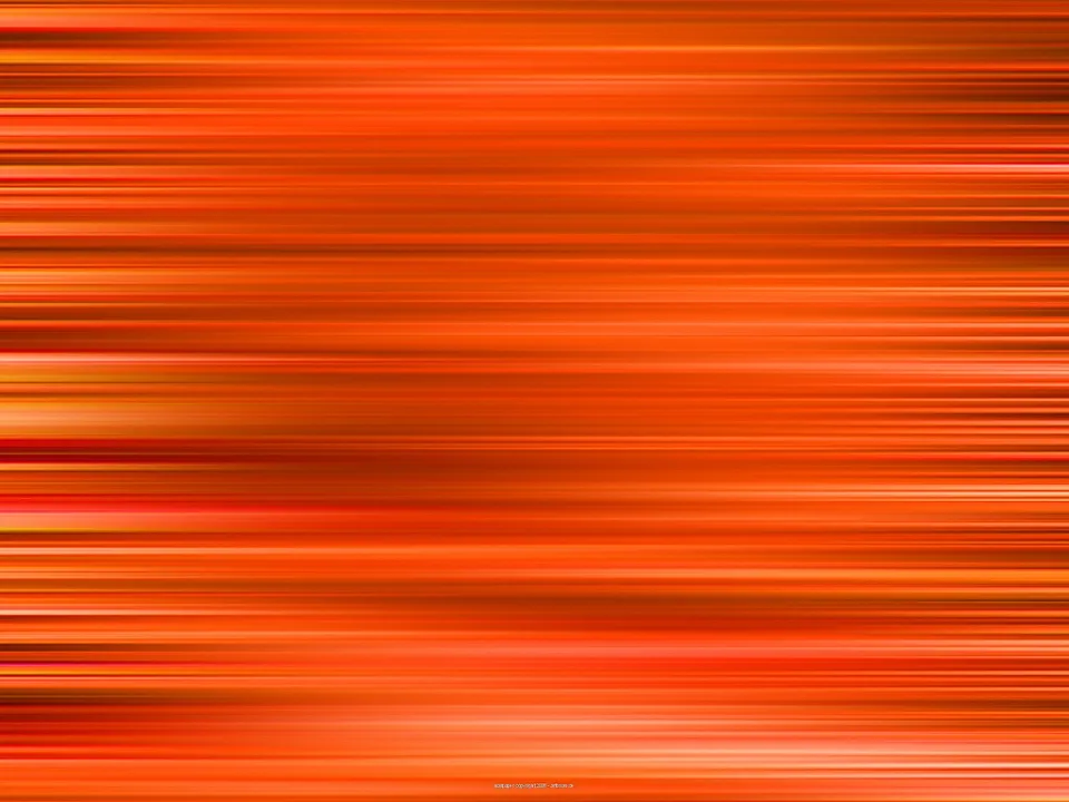 Abstraktes Bild aus waagerechten, verschwommenen Streifen in Orange, Rot und Gelb, die nach rechts zu fließen scheinen.
