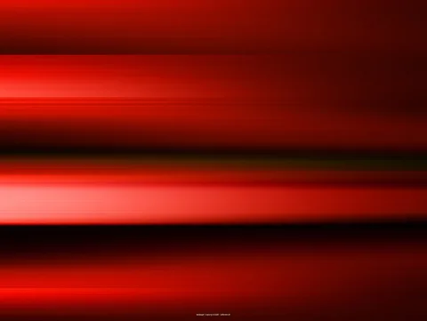 Horizontale rote Lichtstreifen vor dunklem Hintergrund, die zu den Rändern hin ins Schwarze übergehen.
