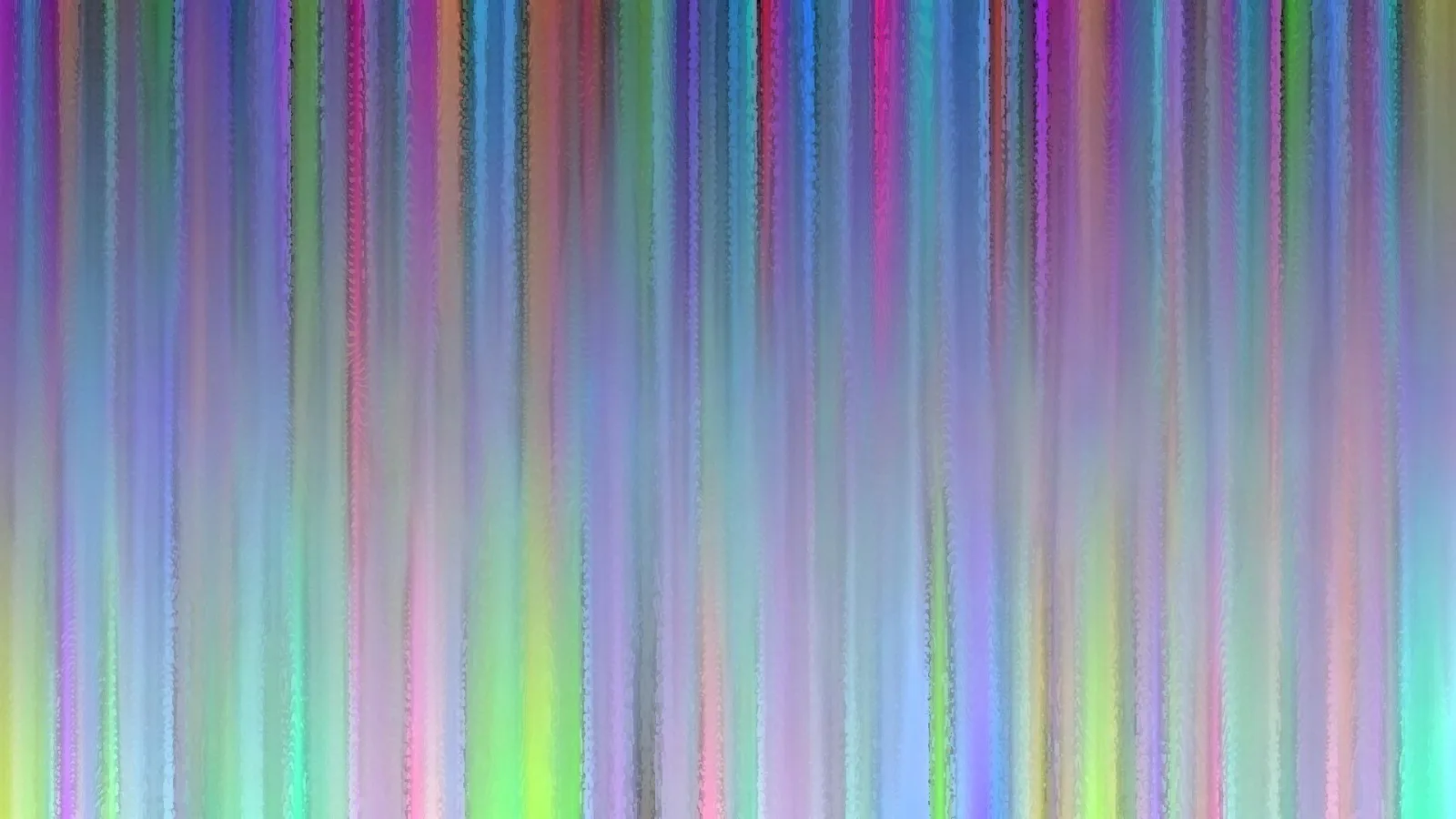 Abstrakte Komposition aus senkrechten, pastellfarbenen Streifen in Pink, Blau, Grün und Violett mit körniger Textur.