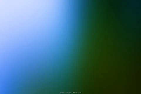 Weicher Farbverlauf von hellem Blau links oben zu dunklem Grün rechts, mit kleinem Wasserzeichen unten.