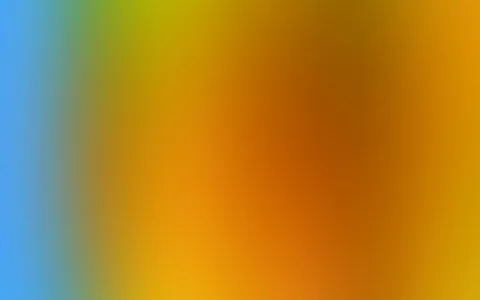 Abstrakter Farbverlauf von Blau links über Gelbgrün zu Orange und Braunorange rechts