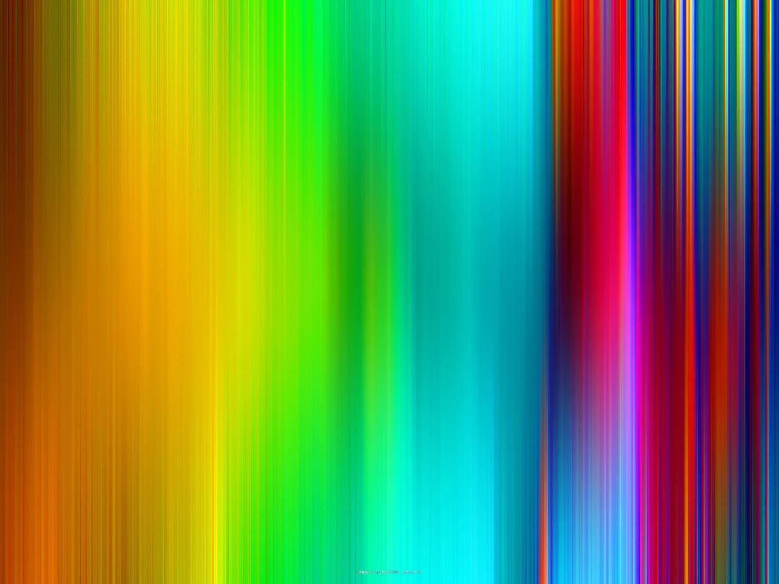 Abstraktes Bild mit senkrechten, verwischten Streifen in Regenbogenfarben von Orange und Gelb über Grün und Türkis bis zu Rot, Pink und Blau.