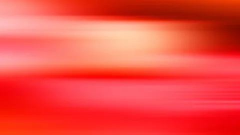 Horizontale, verwischte Streifen in Rot, Orange und Rosa, mit einem hellen cremefarbenen Glanz im oberen Drittel.