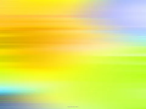 Horizontale, verwischte Streifen in Gelb, Orange, Grün und Hellblau, die von links nach rechts ineinander übergehen.