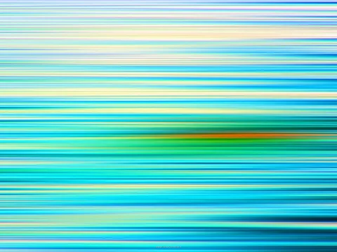 Horizontal verwischte Streifen in Türkis, Blau, Gelb und einem kleinen grünen Fleck mit Orangeakzent