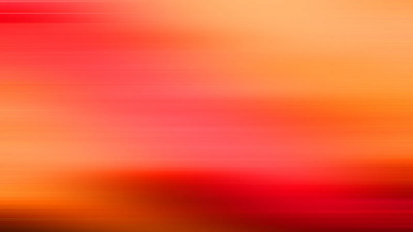Horizontale, verwischte Streifen in Rot, Orange und Rosa, die von hell im oberen Bereich zu dunkelrot im unteren Bereich übergehen.