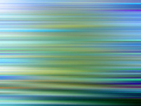 Abstrakte Komposition aus horizontalen, verwischten Streifen in Blau, Türkis, Grün und Gelb, die von oben nach unten ineinander übergehen.