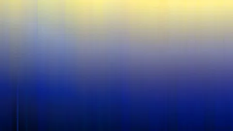 Abstrakter Farbverlauf von Gelb oben zu tiefem Blau unten, durchzogen von feinen vertikalen Schlieren