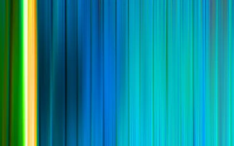 Abstrakte vertikale Streifen in Blau, Türkis und Grün, links ein helles gelbes Leuchten.